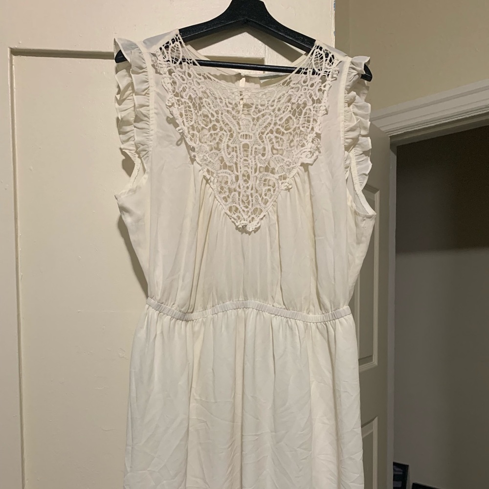 White chiffon dress